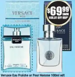 Chemist Warehouse Versace Eau Fraiche or Pour Homme offer