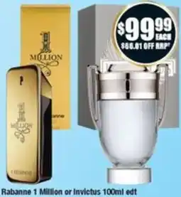 Chemist Warehouse Rabanne 1 Million or Invictus offer