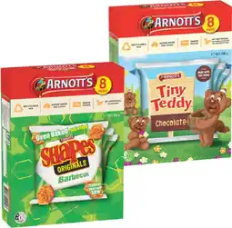 IGA Arnott’s Shapes, Tiny Teddy or Minis 7-8 Pack Selected Varieties offer