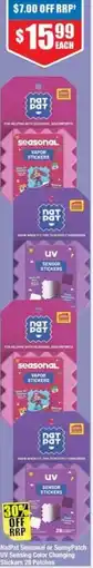 Chemist Warehouse NatPat Seasonal or SunnyPatch UV Sensing Color Changing Stickers offer