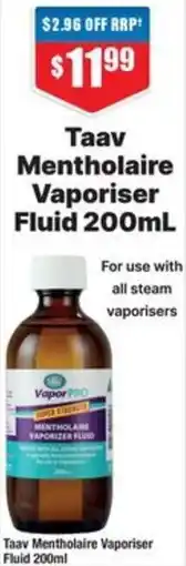 Chemist Warehouse Taav Mentholaire Vaporiser Fluid offer