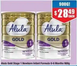 Chemist Warehouse Alula Gold Stage 1 Newborn Infant Formula 0-6 Months offer