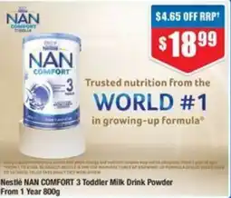 Chemist Warehouse Nestlé NAN COMFORT 3 Toddler Milk Drink Powder From 1 Year offer