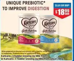 Chemist Warehouse Karicare 3 Toddler Growing Up Milk From 1 or Karicare+ 4 Toddler Growing Up Milk From 2 Years offer