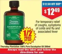 Chemist Warehouse Thursday Plantation 100% Pure Eucalyptus Oil offer