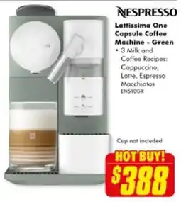 The Good Guys Lattissima One Capsule Coffee Machine Green offer
