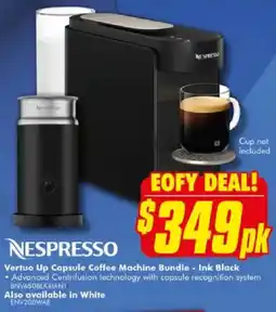 The Good Guys Vertuo Up Capsule Coffee Machine Bundle Ink Black offer