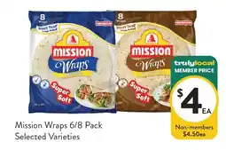 Foodworks Mission Wraps offer