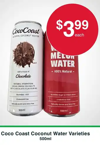 Coco Coast Coconut Water Varieties