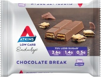 Coles Atkins Endulge Chocolate Break Bar 3 Pack 64g offer