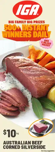 IGA Australian beef corned silverside offer