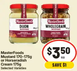 IGA MasterFoods Mustard or Horseradish Cream offer