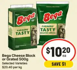 IGA Bega Cheese Block or Grated offer