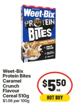 IGA Weet Bix Protein Bites Caramel Crunch Flavour Cereal offer