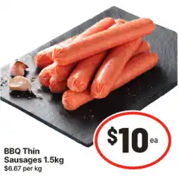 IGA BBQ Thin Sausages offer