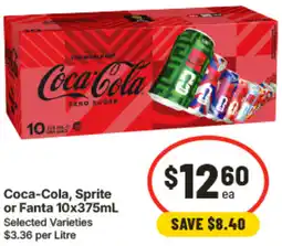 IGA Coca-Cola, Sprite or Fanta offer