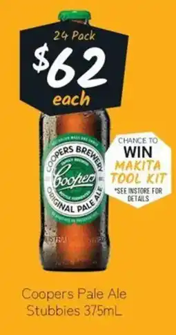 Cellarbrations Coopers Pale Ale Stubbies offer