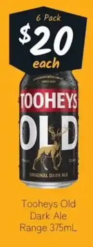 Cellarbrations Tooheys Old Dark Ale Range offer
