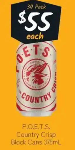 Cellarbrations Poets country crisp block cans offer