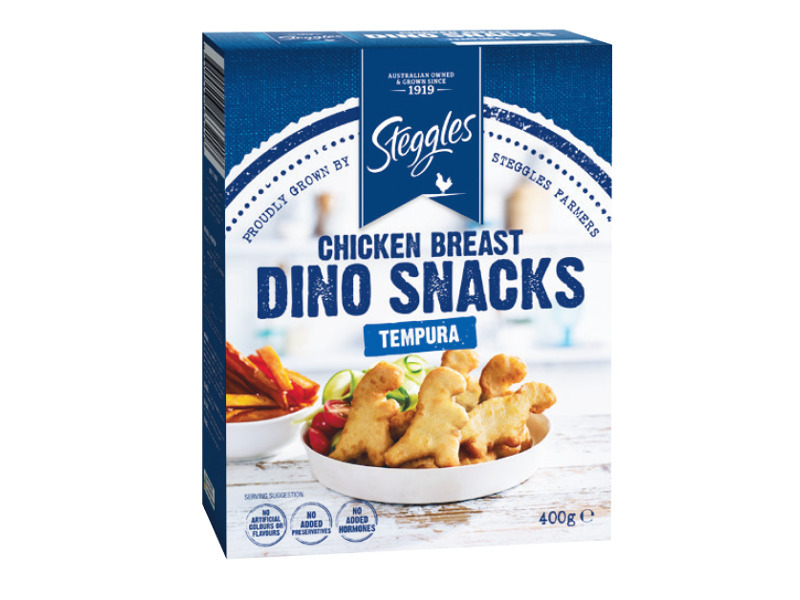 Steggles dinosnacks or tempura chicken nuggets 400g offer at Foodworks