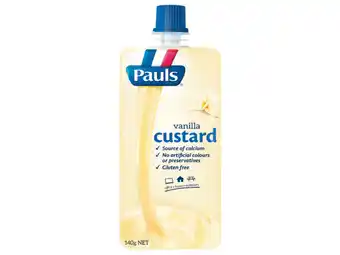 Foodworks Pauls custard 140g or nestlé milo pouch 150g offer