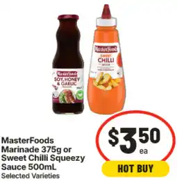 IGA MasterFoods Marinade or Sweet Chilli Squeezy offer