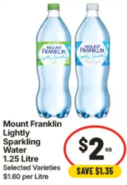 IGA Mount Franklin Lightly Sparkling Water offer