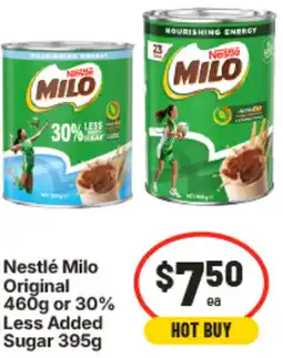IGA Nestlé Milo Original or 30% Less Added Sugar offer