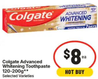 IGA Colgate Advanced Whitening Toothpaste offer