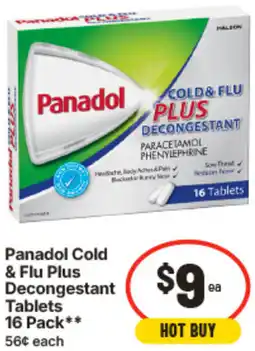 IGA Panadol Cold & Flu Plus Decongestant Tablets offer