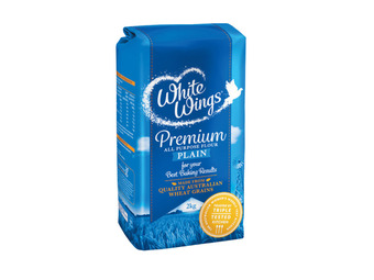 Foodworks White wings plain or self raising flour 2kg offer