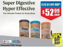 Chemist Warehouse Amazonia raw range offer