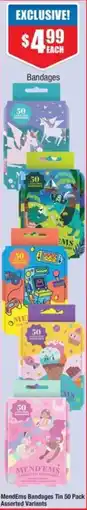 Chemist Warehouse MendEms Bandages Tin Assorted Variants offer