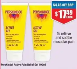 Chemist Warehouse Perskindol Active Pain Relief Gel offer