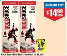 Chemist Warehouse Rock Sauce Fire Heat Cream Roll On offer