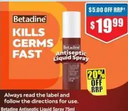 Chemist Warehouse Betadine Antiseptic Liquid Spray offer