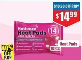 Chemist Warehouse Hotteeze Heat Pads offer