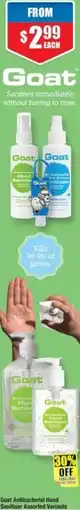 Chemist Warehouse Goat Antibacterial Hand Sanitiser Assorted Variants offer