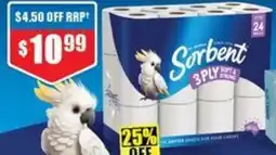 Chemist Warehouse Sorbent Toilet Tissue Silky White 3PLY offer