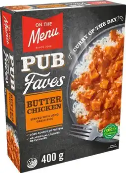 IGA On The Menu Pub Faves Frozen Meal Selected Varieties offer
