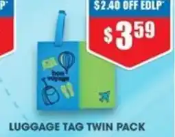 Chemist Warehouse Luggage tag twin pack offer