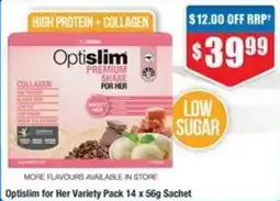 Chemist Warehouse Optislim for Her Variety Pack Sachet offer