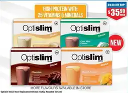 Chemist Warehouse Optislim VLCD Meal Replacement Shake Assorted Variants offer