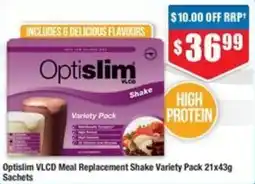 Chemist Warehouse Optislim VLCD Meal Replacement Shake Variety Pack Sachets offer