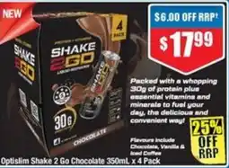 Chemist Warehouse Optislim Shake 2 Go Chocolate offer