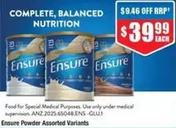 Chemist Warehouse Ensure Powder Assorted Varians offer