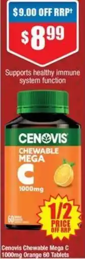 Chemist Warehouse Cenovis Chewable Mega C Orange offer