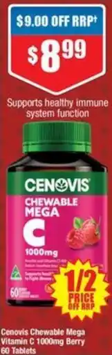 Chemist Warehouse Cenovis Chewable Mega Vitamin C Berry offer