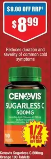 Chemist Warehouse Cenovis Sugarless C Orange offer