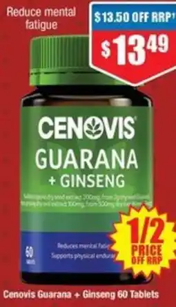 Chemist Warehouse Cenovis Guarana+ Ginseng offer